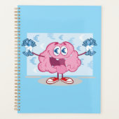 Funny Money Brain Cartoon Euro Cash Lover Planer (Vorderseite)