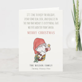 Funny Money Cash Abundance Weihnachtswünsche Feiertagskarte