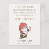 Funny Money Cash Abundance Weihnachtswünsche Feiertagspostkarte (Vorderseite)