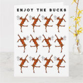 Funny Money Cash Weihnachtskarten Karte (Gelbe Blume)