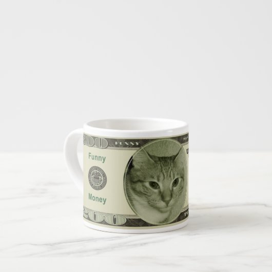 Funny Money Espressotasse (Vorderseite Links)