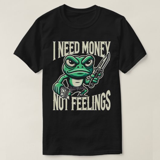 Funny Money Frog T - Shirt - Fett und Humorvoll gr (Design vorne)