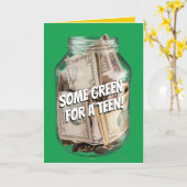 Funny Money für Teens Geburtstag Karte (Gelbe Blume)