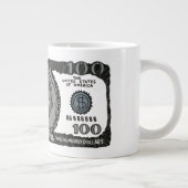 Funny "Money Morty" 100 Dollar Bill Specialty Coff Jumbo-Tasse (Rechts)