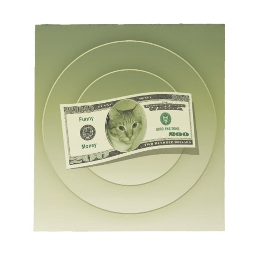 Funny Money Notizblock (Vorderseite)
