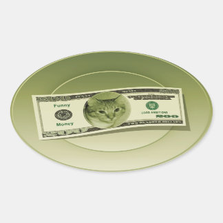 Funny Money Ovaler Aufkleber