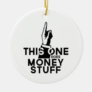 Funny Money - Vintag, das macht Geld Keramik Ornament