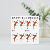 Funny Money Weihnachtskarten Karte (Stehend Vorderseite)