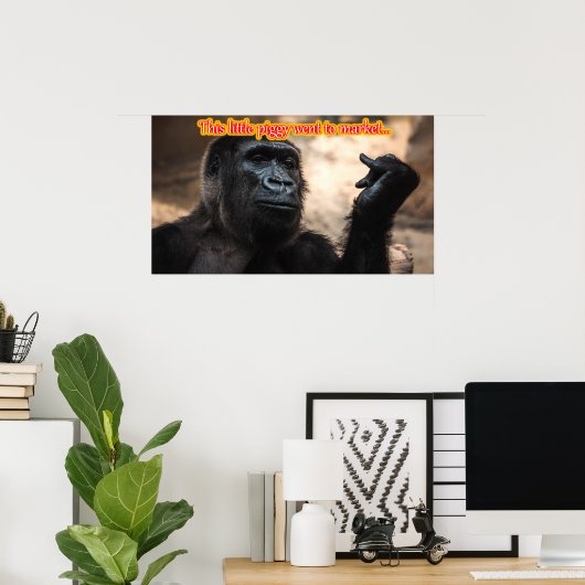 Funny Monkey Ape Chimp Memes mit Lustigen Sprüchen Poster (Heimbüro)