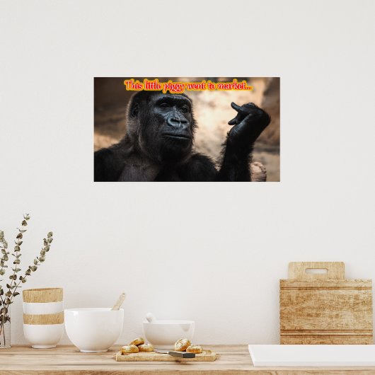 Funny Monkey Ape Chimp Memes mit Lustigen Sprüchen Poster (Küche)