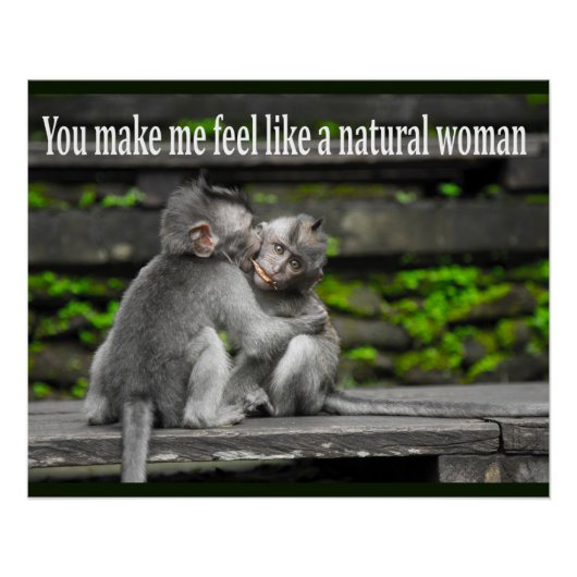 Funny Monkey Ape Gorilla Nemes mit Lustigen Sprüch Poster (Vorderseite)