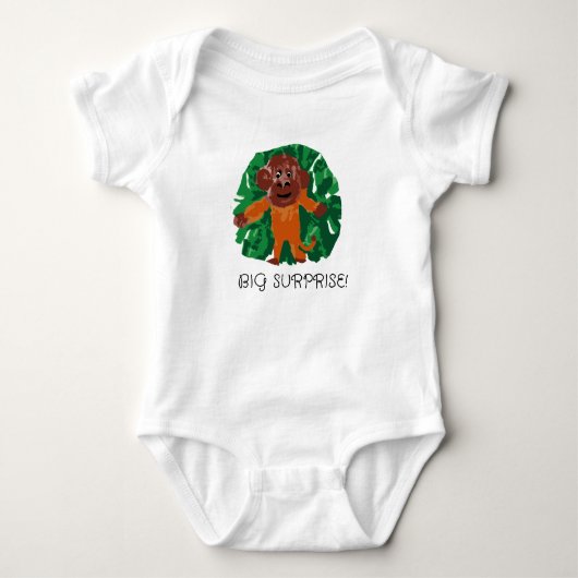 Funny Monkey Baby Strampler (Vorderseite)