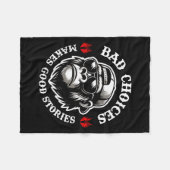 Funny Monkey Bad Choices machen gute Geschichten ( Fleecedecke (Vorderseite (Horizontal))
