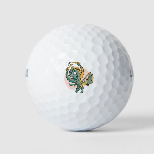 Funny Monkey Banana Fighter Golfball (Vorderseite)
