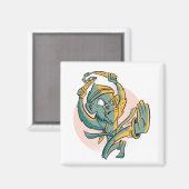 Funny Monkey Banana Fighter Magnet (Vorderseite/Rückseite)