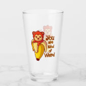 Funny Monkey Banane Sie sind irgendwie komisch Glas (Vorderseite)