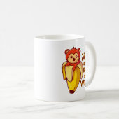 Funny Monkey Banane Sie sind irgendwie komisch Kaffeetasse (VorderseiteRechts)