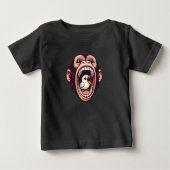 Funny Monkey Bird Baby T-shirt (Vorderseite)