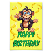 Funny Monkey Birthday Fotodruck (Vorne)