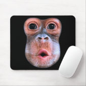 Funny Monkey Blowing Stomach Face, Monkey Blow Sto Mousepad (Mit Mouse)