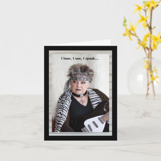 Funny Monkey Business Karte (Gelbe Blume)