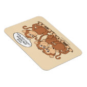 Funny Monkey Cartoon Design Magnet (Rechte Seite)