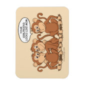 Funny Monkey Cartoon Design Magnet (Vertikal)