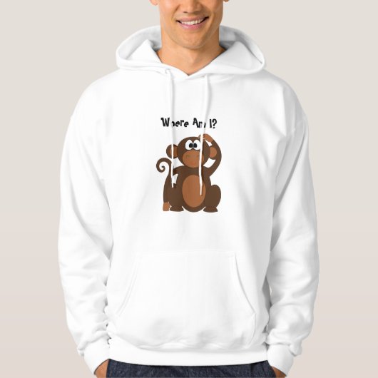 Funny Monkey Cartoon Hoodie (Vorderseite)