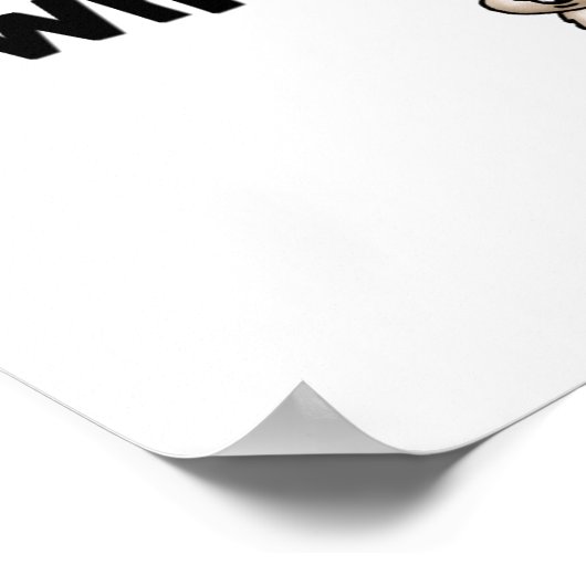 Funny Monkey Cartoon Joke Poster (Ecke)