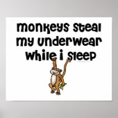 Funny Monkey Cartoon Joke Poster (Vorne)