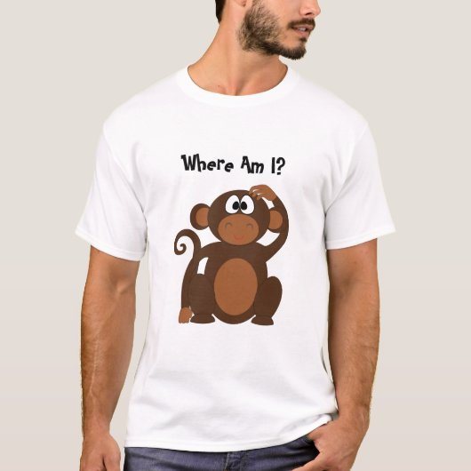Funny Monkey Cartoon T-Shirt (Vorderseite)
