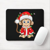Funny Monkey Christmas Lights Santa Costume Cute A Mousepad (Mit Mouse)