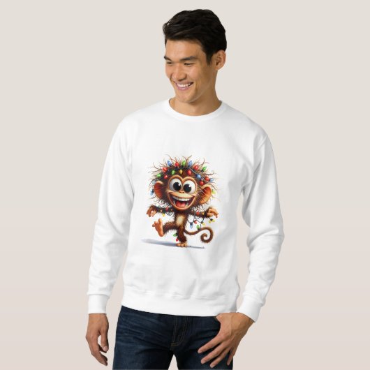 Funny Monkey Christmas Sweatshirt (Vorne ganz)