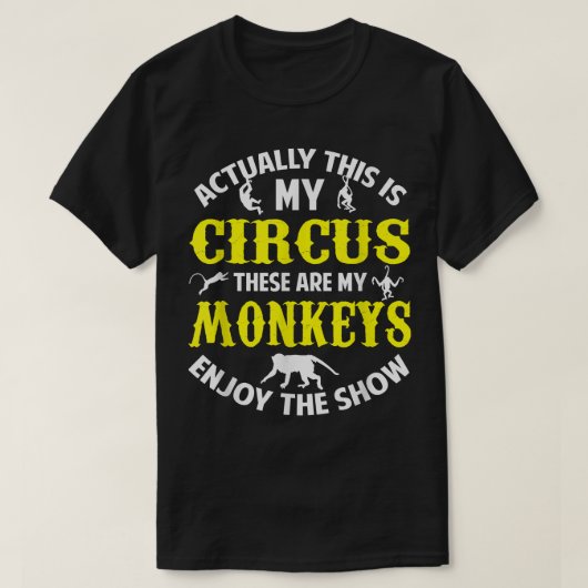 Funny Monkey Circus Tier Zoo Tiergeschenk T-Shirt (Design vorne)