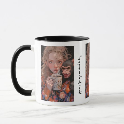 Funny Monkey Coffee Tasse (Links)