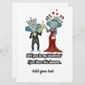 Funny Monkey Couple Valentine's Day Feiertagskarte (Vorne/Hinten)