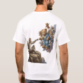 Funny Monkey Creation of Adam Parody T-Shirt (Rückseite)