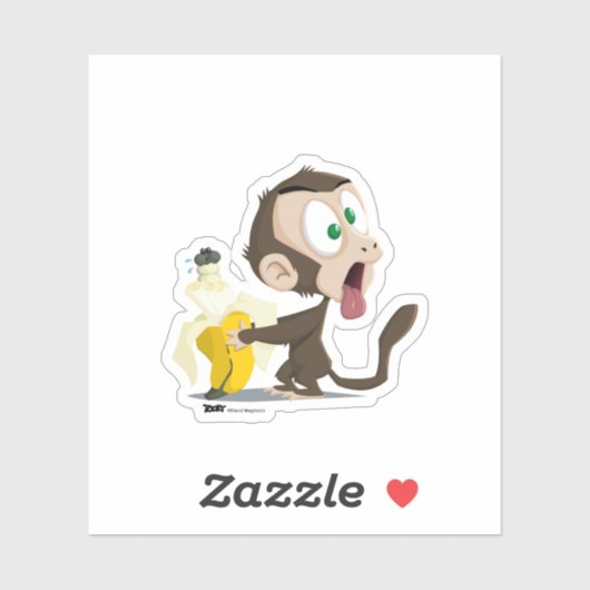 Funny Monkey Custom-Cut Vinyl Sticker (Blatt)