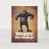 Funny Monkey Custom Gorilla Happy Birthday Karte (Vorderseite)