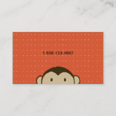 Funny Monkey Face | NIEDLICHER CARTOON Visitenkarte (Rückseite)