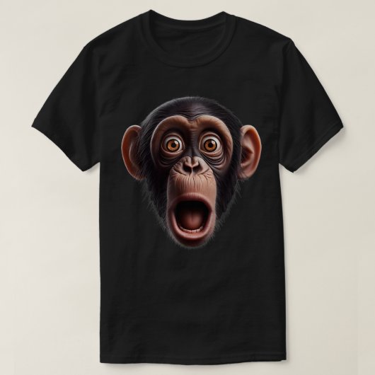 Funny Monkey Face Schimpanse T-Shirt (Design vorne)