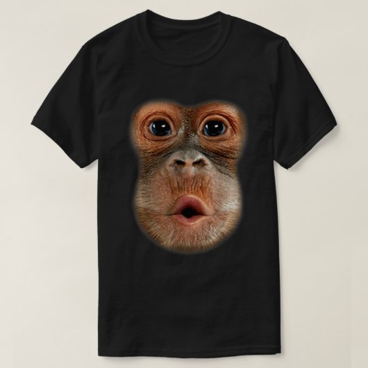 Funny Monkey Face Virgin Meme Art T-Shirt (Design vorne)
