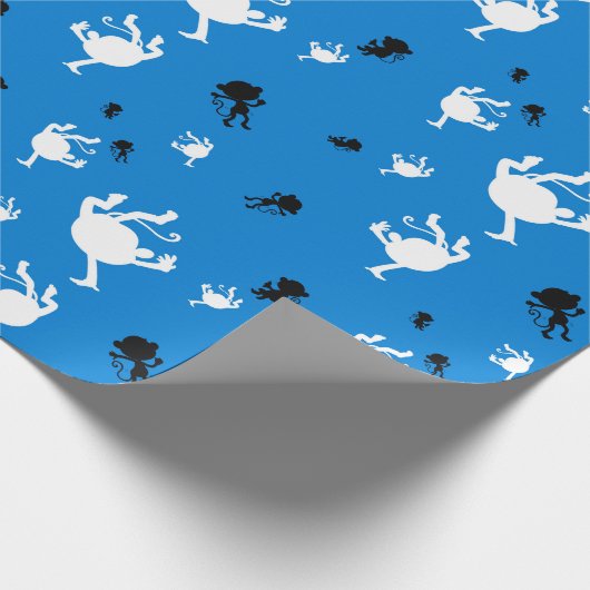 Funny Monkey Geschenkpapier (Ecke)