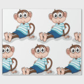 Funny Monkey Geschenkpapier (Flach)