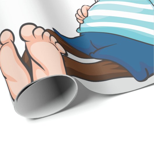 Funny Monkey Geschenkpapier (Rolleneckpunkt)