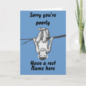 Funny Monkey hängt aus Get Well Card anpassen Karte (Vorderseite)
