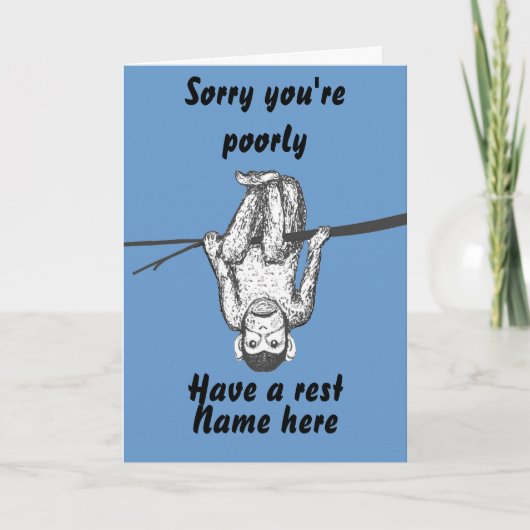 Funny Monkey hängt aus Get Well Card anpassen Karte (Vorderseite)