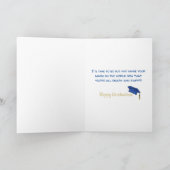 Funny Monkey Happy Abschluss Grußkarte Karte (Innenseite)