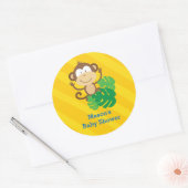 Funny Monkey im Dschungel Personalisierter Sticker (Umschlag)