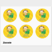 Funny Monkey im Dschungel Personalisierter Sticker (Blatt)